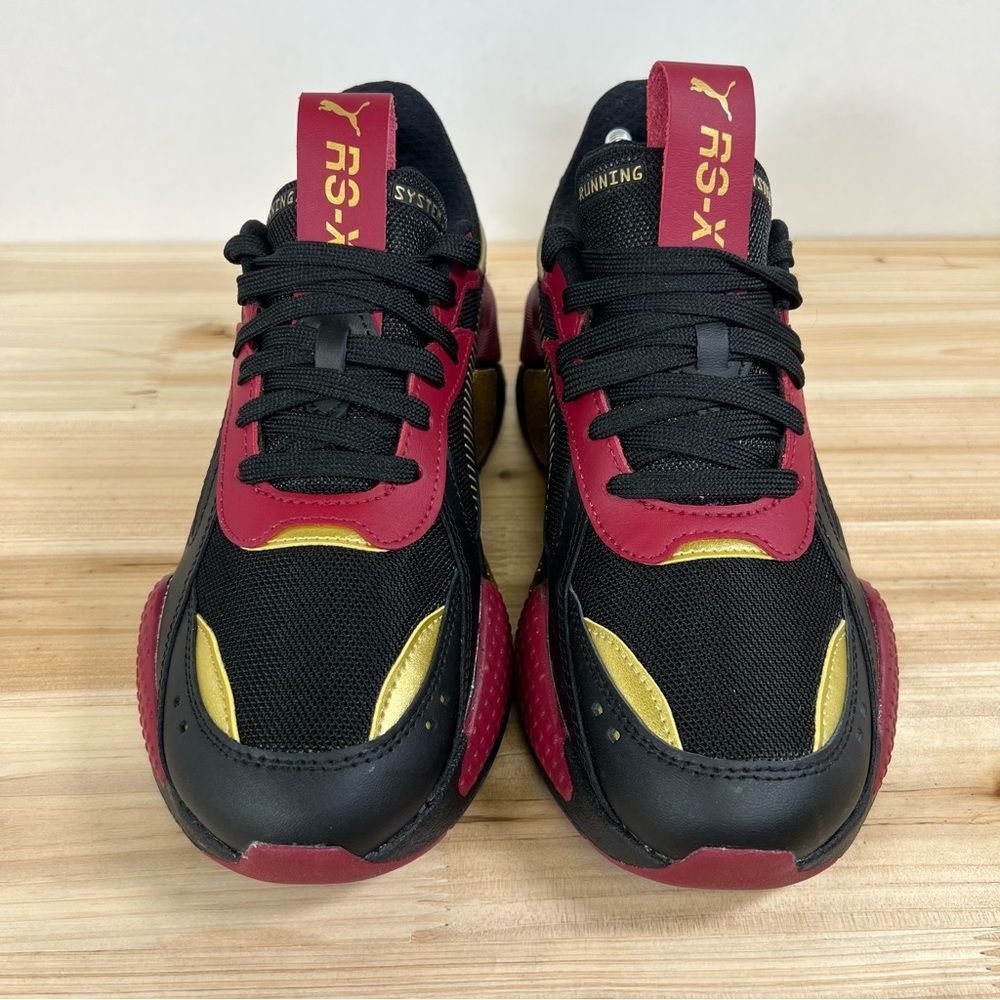 NEW Puma RS-X Glitz CC womens runnings shoes size 8 black red gold - Picture 2 of 10